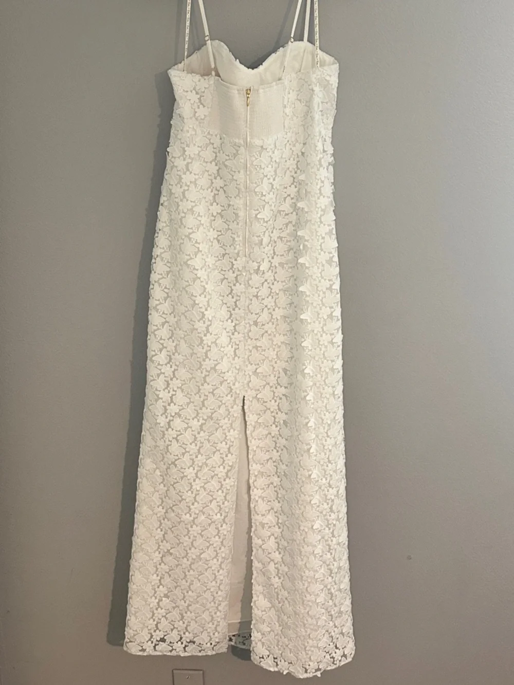 Lilly Pulitzer White Gillian Lace Maxi Dress Butterfly Size 8 - Picture 5 of 15